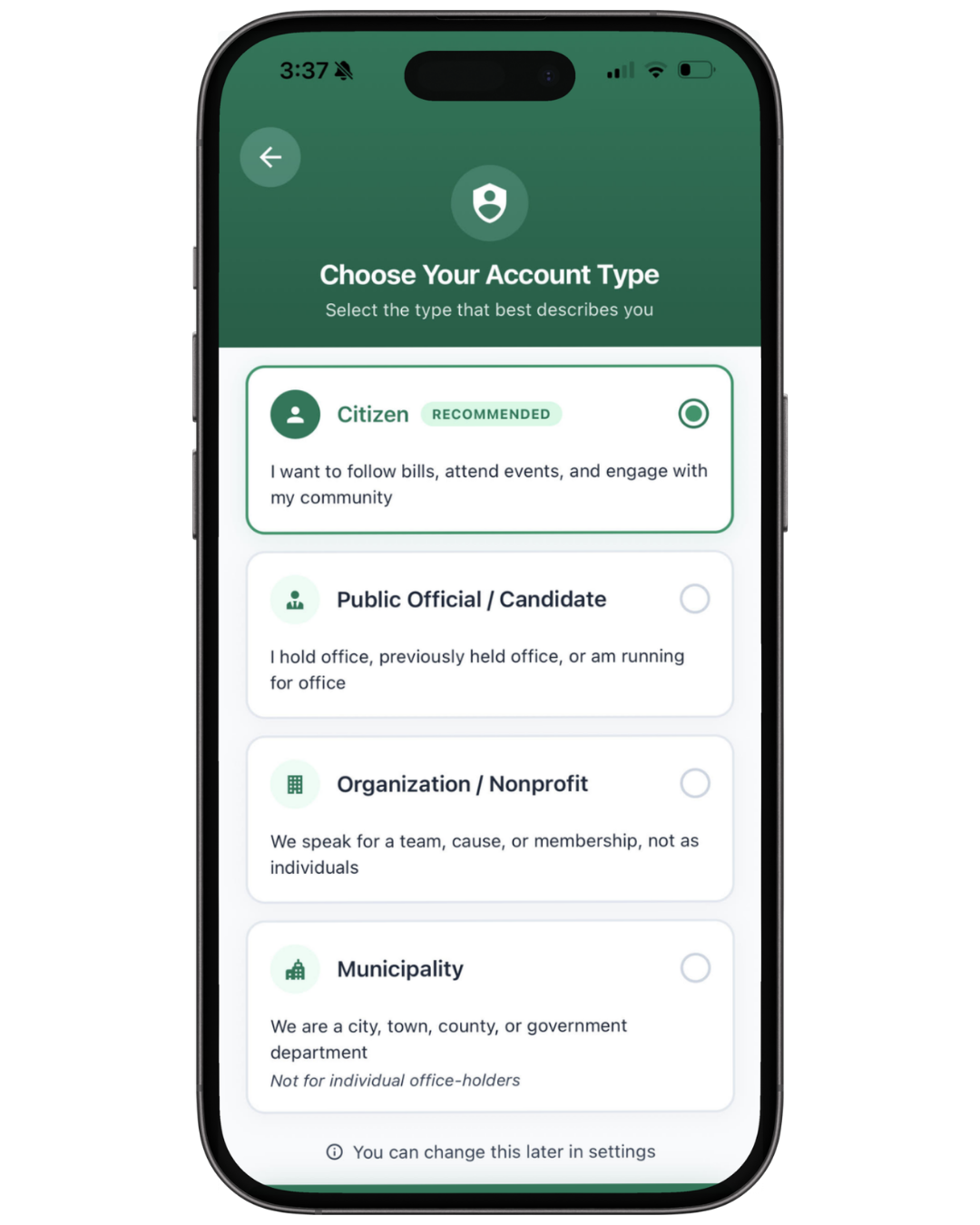 CivixThread app — Choose your civic experience